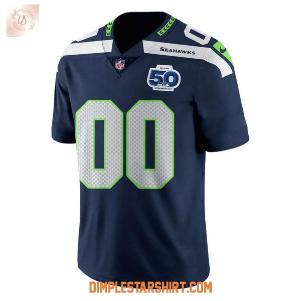 Seattle Seahawks 50 Seasons Patch 50th Annivesary Football Jersey