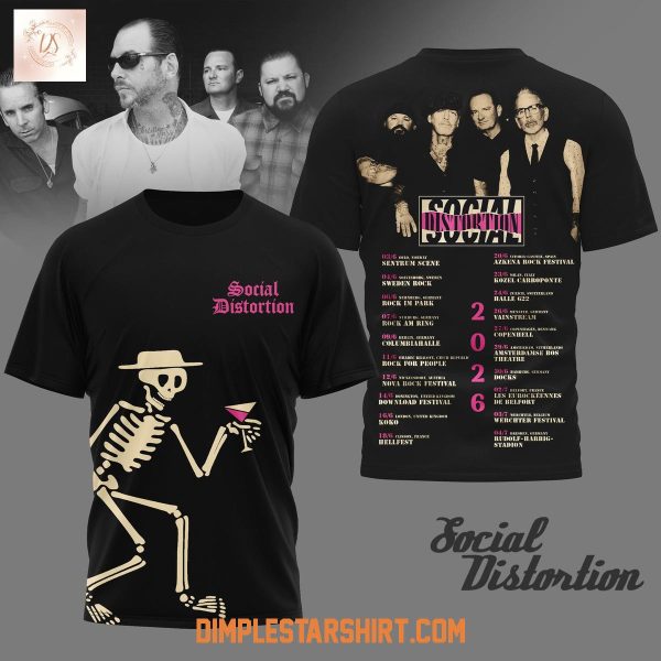 Social Distortion 2026 Tour Hoodie T Shirt