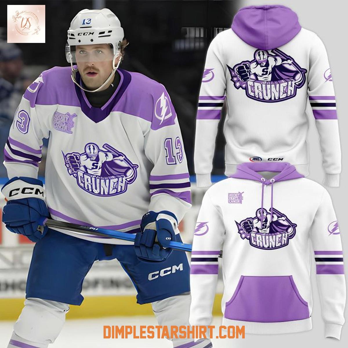 Syracuse Crunch Hockey Fights Cancer 2025 Hoodie Shirt Syracuse Crunch Hockey Fights Cancer 2025 Hoodie Shirt