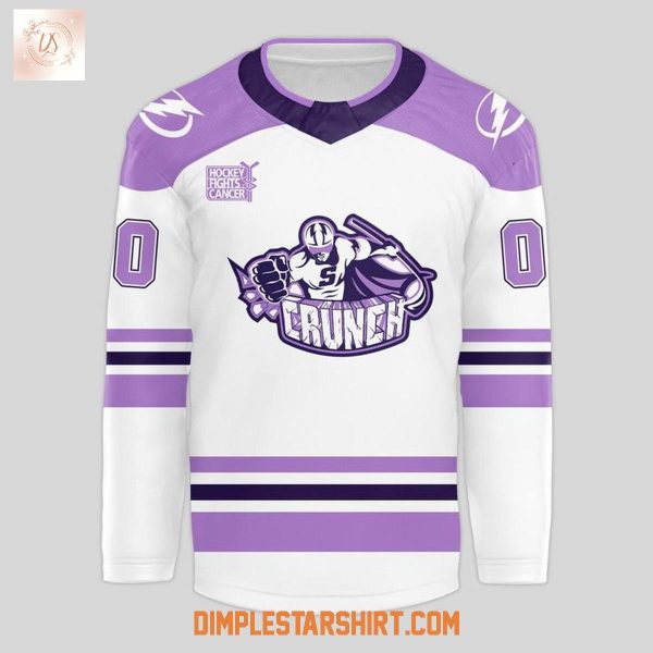 Syracuse Crunch Hockey Fights Cancer 2025 Jersey