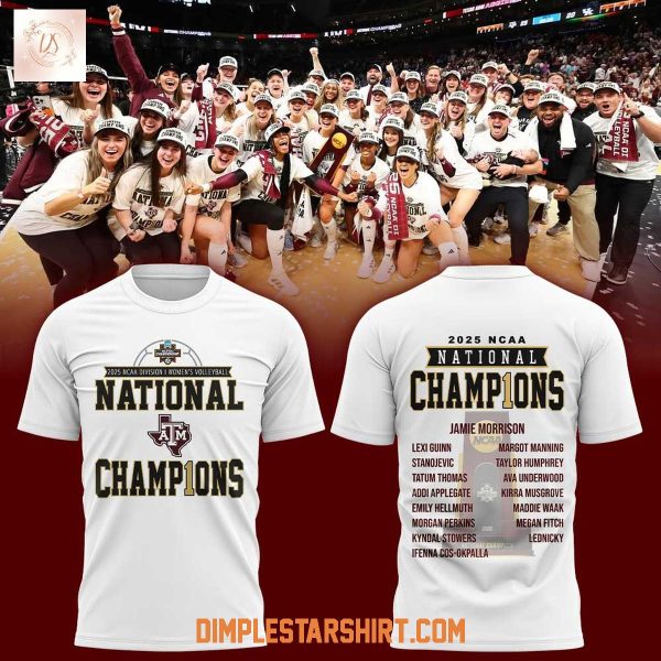 Texas A&M Aggies 2025 NCAA Womens Volleyball Champions Hoodie T Shirt