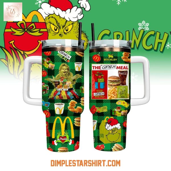 The Grinch x Mcdonalds Grinch Meal Green Tumbler 40oz
