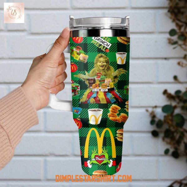 The Grinch x Mcdonalds Grinch Meal Green Tumbler 40oz