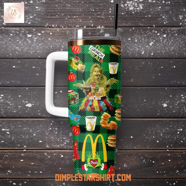 The Grinch x Mcdonalds Grinch Meal Green Tumbler 40oz