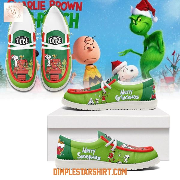 The Grinch x Snoopy Christmas Hey Dude Shoes