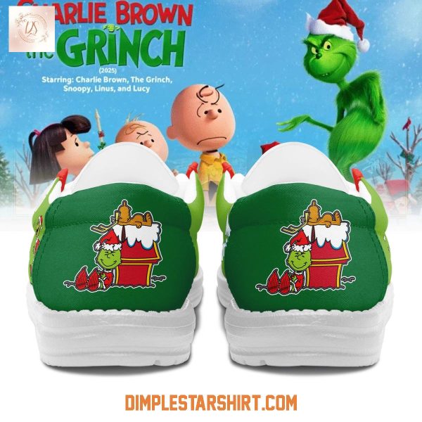 The Grinch x Snoopy Christmas Hey Dude Shoes