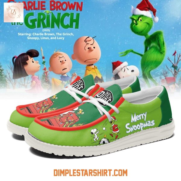 The Grinch x Snoopy Christmas Hey Dude Shoes