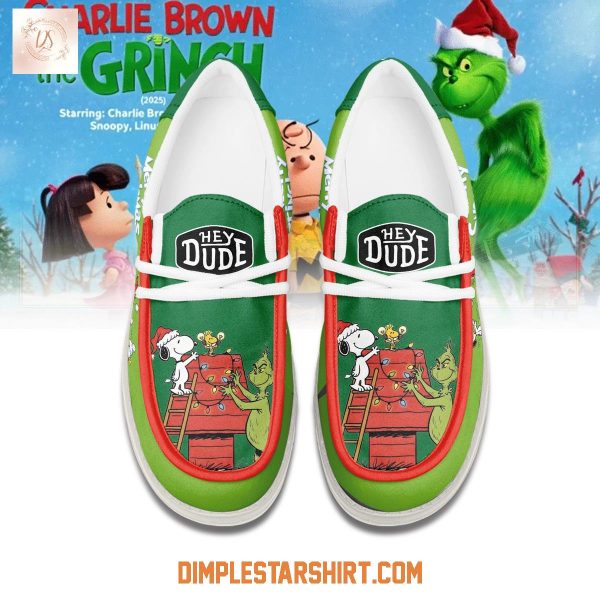 The Grinch x Snoopy Christmas Hey Dude Shoes