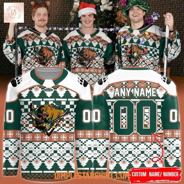 Utah Grizzlies Ugly Christmas Sweaters Hockey Jersey