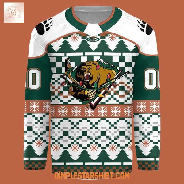 Utah Grizzlies Ugly Christmas Sweaters Hockey Jersey