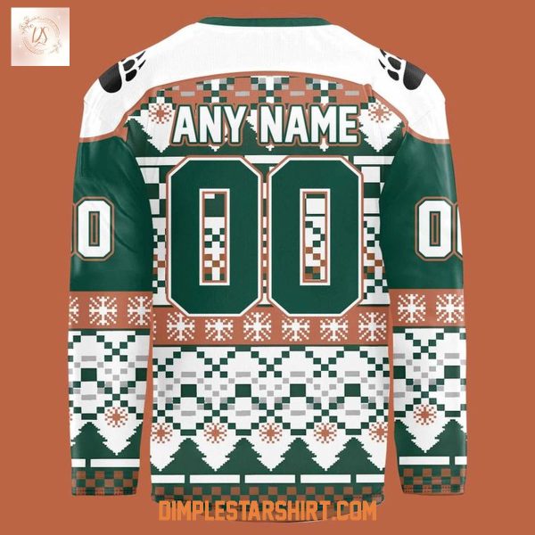 Utah Grizzlies Ugly Christmas Sweaters Hockey Jersey