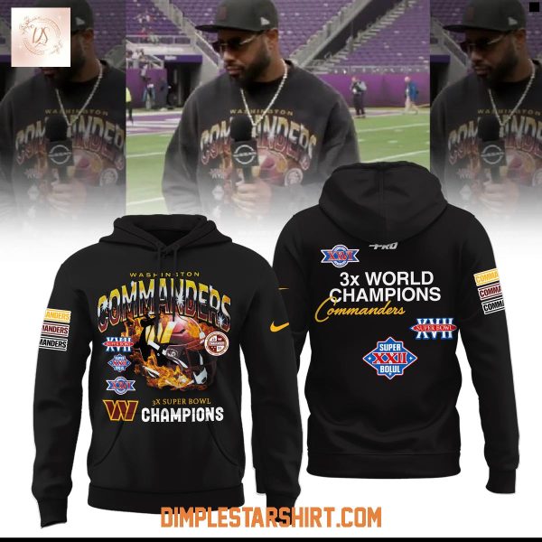 Washington Commanders 3x World Champions Hoodie Shirt