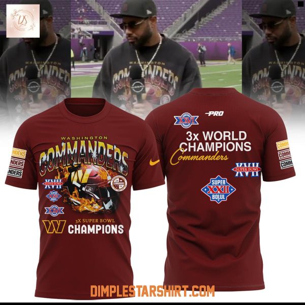 Washington Commanders 3x World Champions Hoodie Shirt