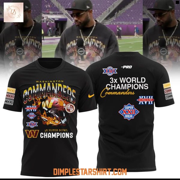 Washington Commanders 3x World Champions Hoodie Shirt