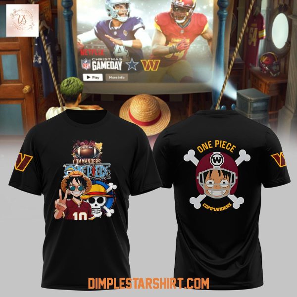 Washington Commanders x One Piece Command The Straw Hat Hoodie T Shirt