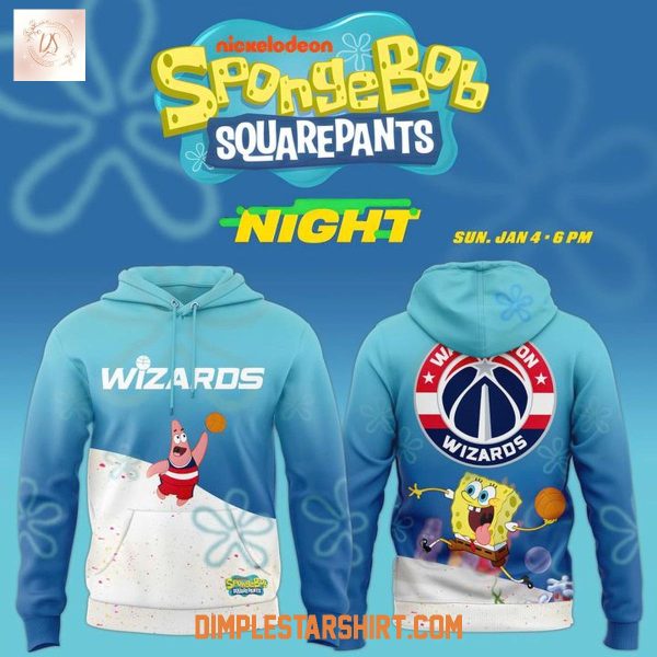 Washington Wizards x SpongeBob SquarePants Night Hoodie Shirt