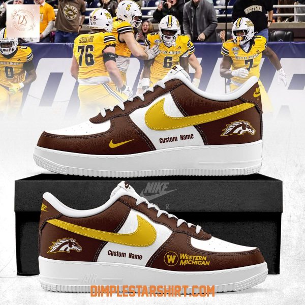 Western Michigan Broncos 2025 Myrtle Beach Bowl Champions Air Force 1 Shoes