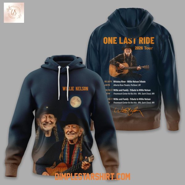 Willie Nelson One Last Ride 2026 Tour Hoodie T-Shirt