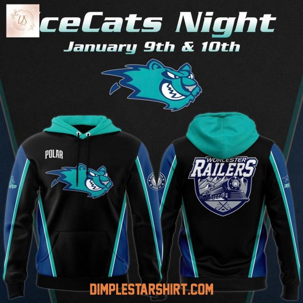 Worcester Railers Icecats Night Hoodie Shirt