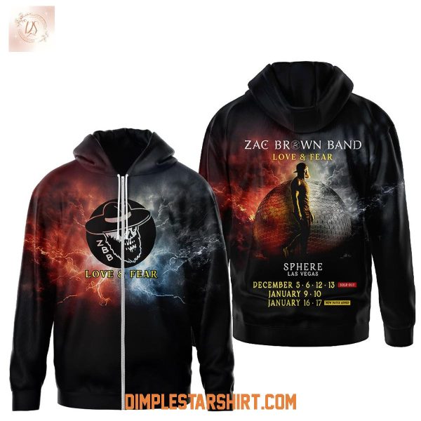 Zac Brown Band Love & Fear Hoodie Shirt