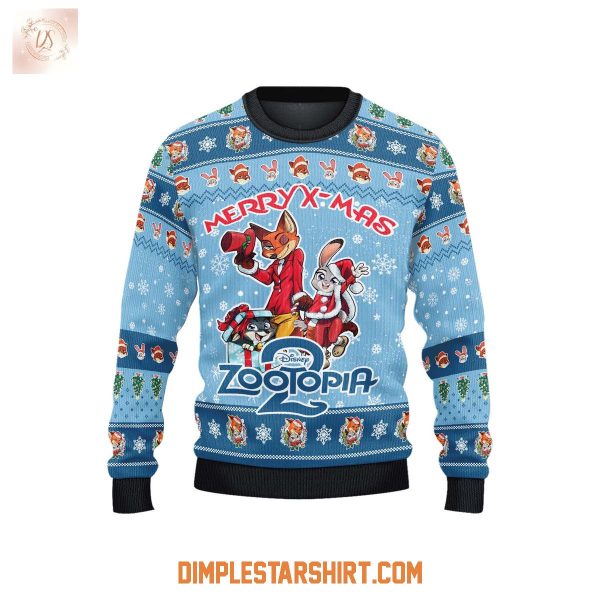 Zootopia 2 A Very Cool Christmas Ugly Sweater