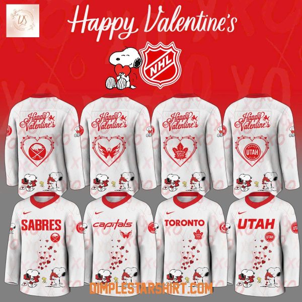 All Team NHL Happy Valentine’s Day Hockey Jersey