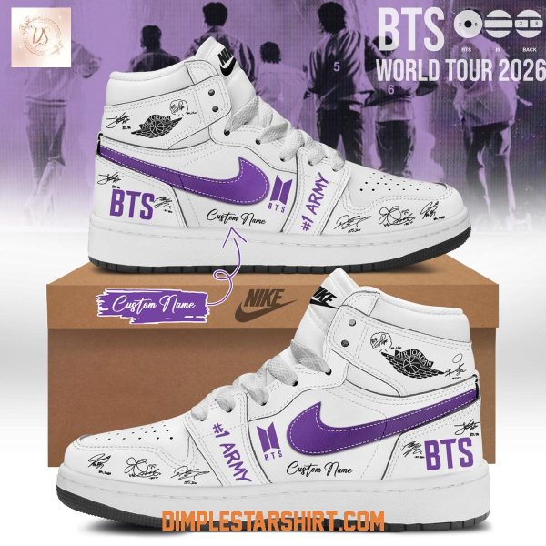 BTS Army #1 Comeback World Tour 2026 Air Jordan 1 Shoes
