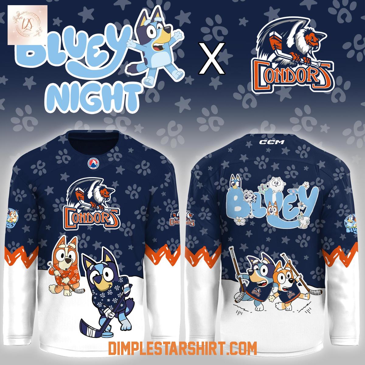 Bakersfield Condors Bluey Night Game Jersey Bakersfield Condors Bluey Night Game Jersey