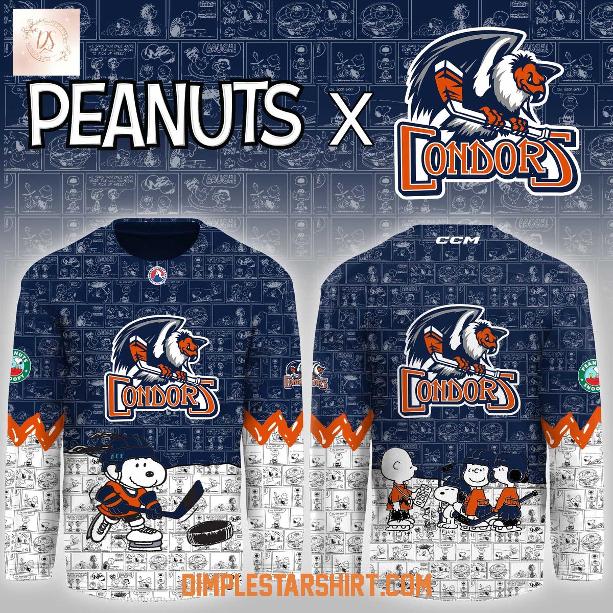 Bakersfield Condors Peanuts Night Jersey Bakersfield Condors Peanuts Night Jersey