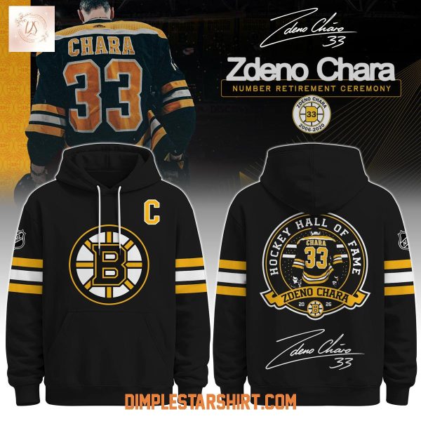 Boston Bruins Honor Legend No 33 Zdeno Chara Hoodie Shirt