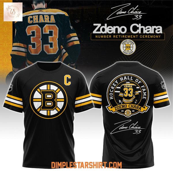 Boston Bruins Honor Legend No 33 Zdeno Chara Hoodie Shirt