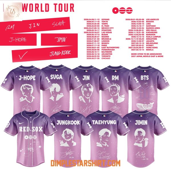 Boston Red Sox x BTS World Tour 2026 Jersey