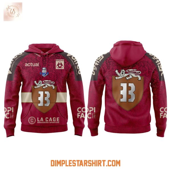 Boxers de Bordeaux Notre Ville Notre Blason Notre Armure Hoodie T-Shirt