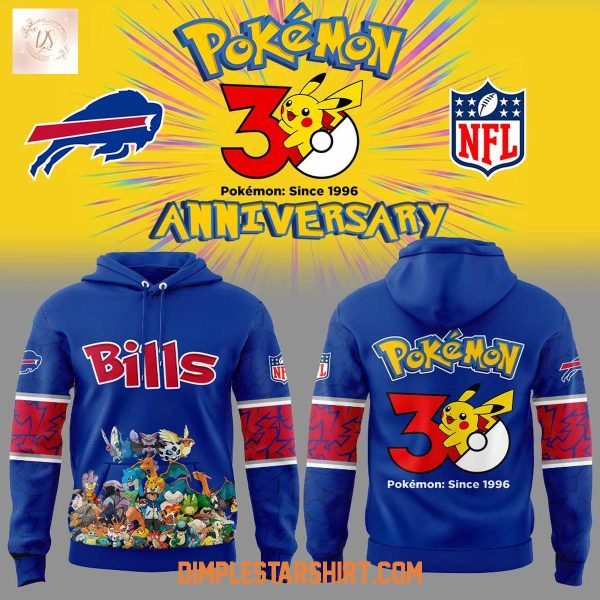 Buffalo Bills x Pokemon 30th Anniversary Hoodie T-Shirt