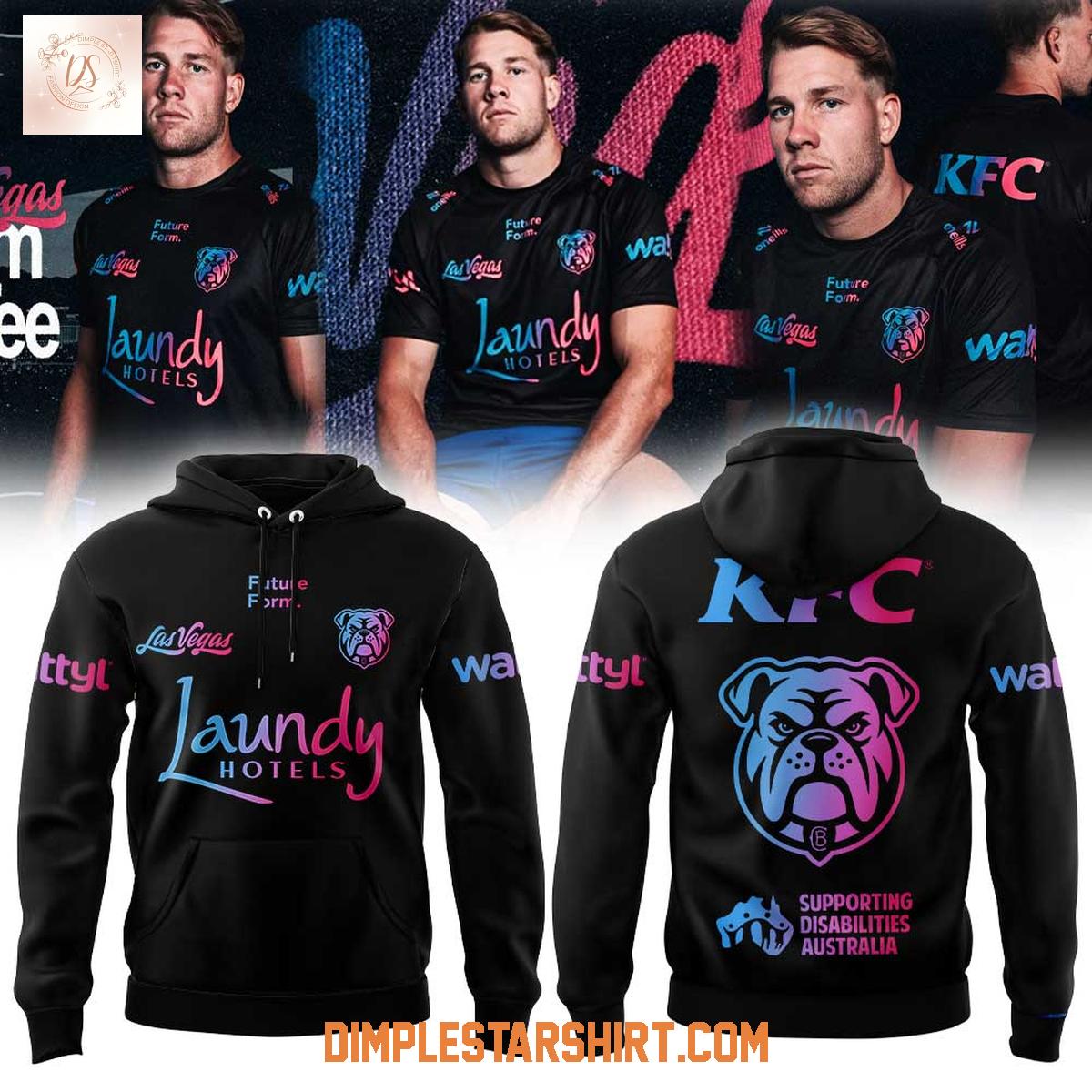 Canterbury-Bankstown Bulldogs Our Las Vegas Warm Up Tee 2026 Hoodie T-Shirt Canterbury-Bankstown Bulldogs Our Las Vegas Warm Up Tee 2026 Hoodie T-Shirt