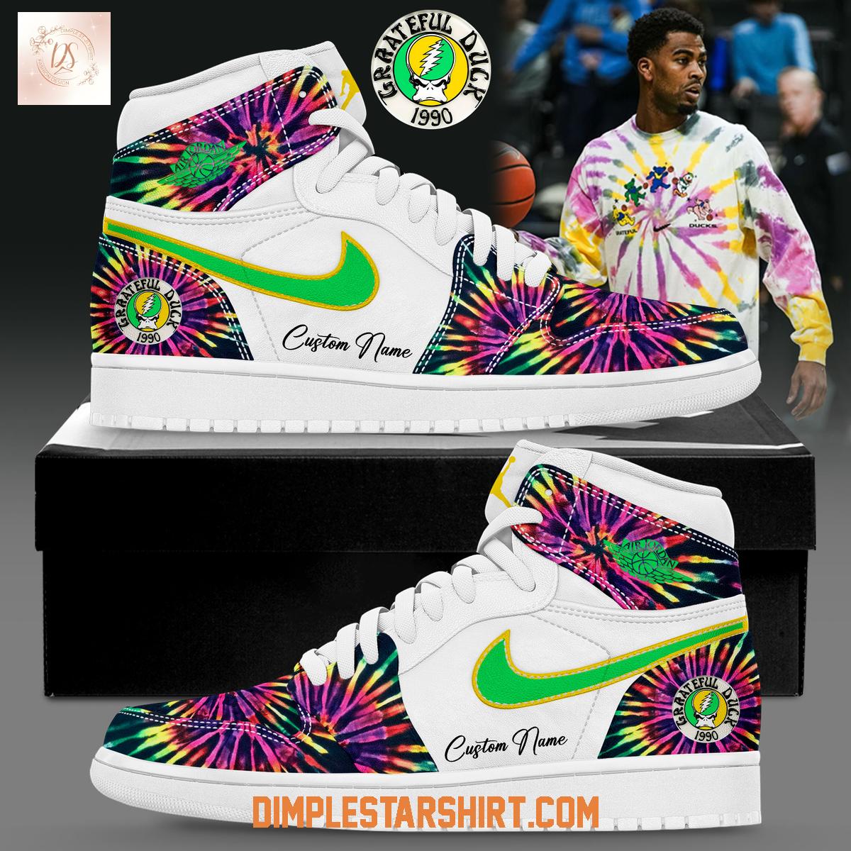 Grateful Dead Oregon Ducks New 2026 Air Jordan 1 Shoes Grateful Dead Oregon Ducks New 2026 Air Jordan 1 Shoes