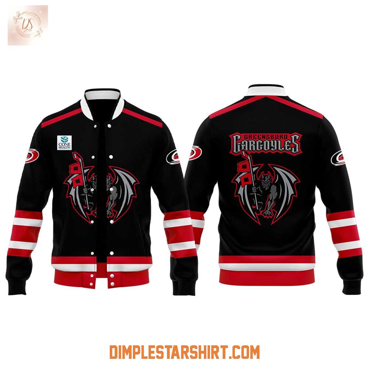 Greensboro Gargoyles Canes Affiliation Black Baseball Jacket Greensboro Gargoyles Canes Affiliation Black Baseball Jacket
