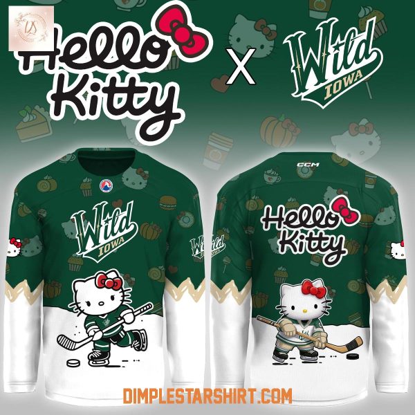Iowa Wild Hello Kitty Night Game Hockey Jersey