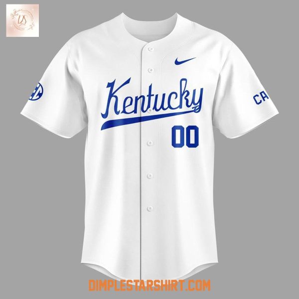Kentucky Wildcats Baseball White Uniform Baseball Jersey