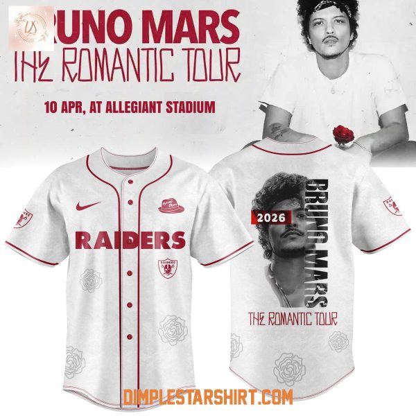 Las Vegas Raiders x Bruno Mars The Romantic Tour 2026 Jersey