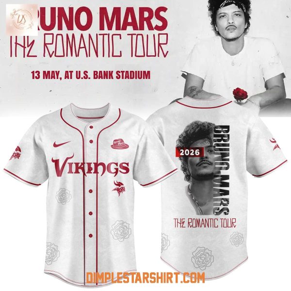 Minnesota Vikings x Bruno Mars The Romantic Tour 2026 Jersey