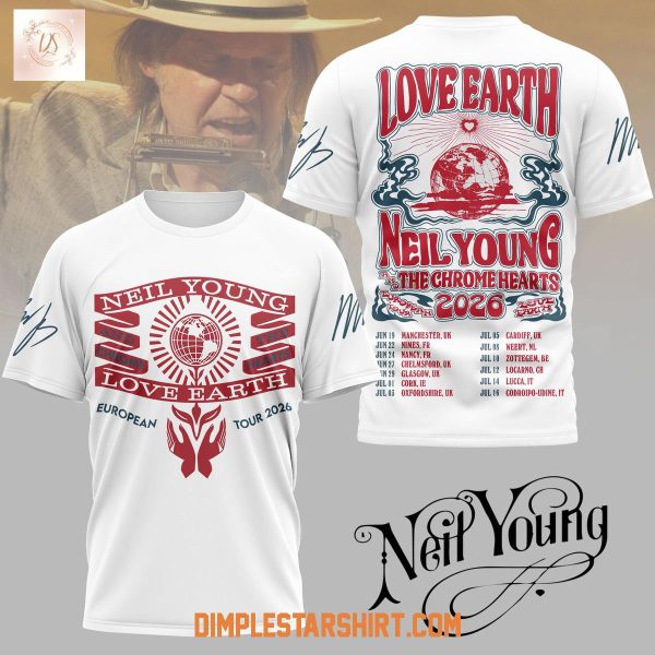 Neil Young Love Earth The Chrome Hearts T-Shirt