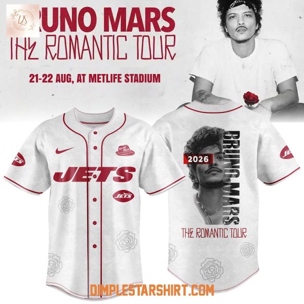 New York Jets x Bruno Mars The Romantic Tour 2026 Jersey