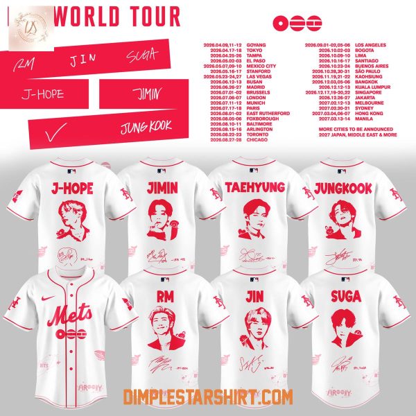 New York Mets x BTS World Tour 2026 Jersey