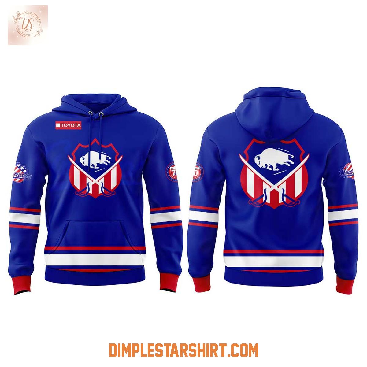 Rochesters Americans Throwback Night 1980's Hoodie T-Shirt Rochesters Americans Throwback Night 1980's Hoodie T-Shirt