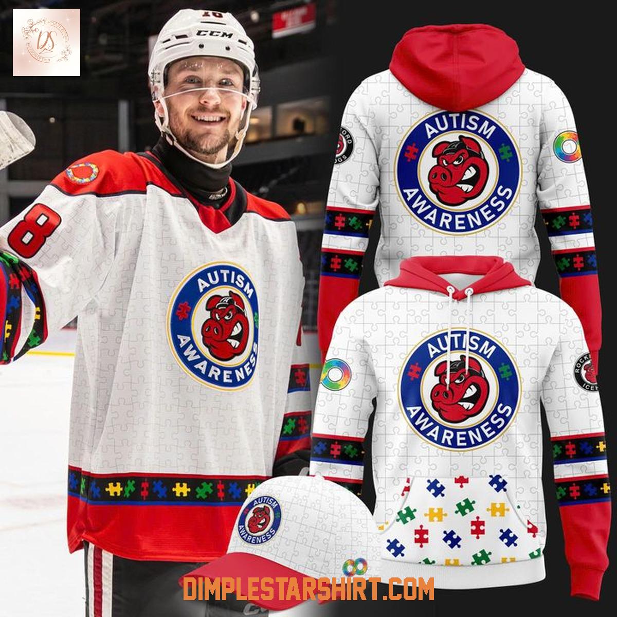Rockford IceHogs Autism Awareness Night Hoodie T-Shirt Rockford IceHogs Autism Awareness Night Hoodie T-Shirt