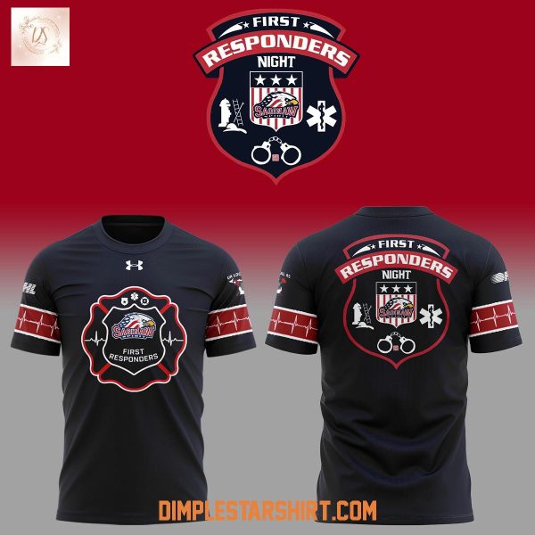 Saginaw Spirit First Responders Night Hoodie T Shirt