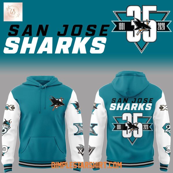 San Jose Sharks 35 Years Anniversary Hoodie