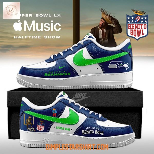 Seattle Seahawks x Bad Bunny 2026 Super Bowl LX Halftime Show Air Force 1 Shoes