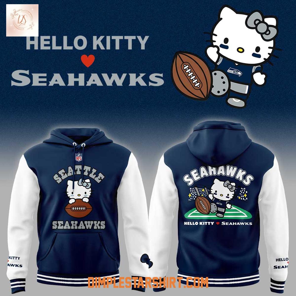 Seattle Seahawks x Hello Kitty Supercute Hoodie T-Shirt Seattle Seahawks x Hello Kitty Supercute Hoodie T-Shirt